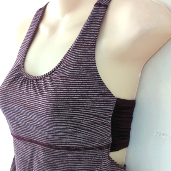 Lululemon Turbo Tank Tonka Stripe Bordeaux Drama - Picture 10 of 16